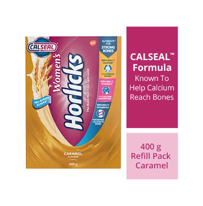 Horlicks women's powder refill pack caramel